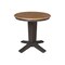 International Concepts 30 in. Solid Wood Round Top Pedestal Dining Table with 2 Chairs in Washed/Coal K45-30RT-23B-C617-2 - alternate 2